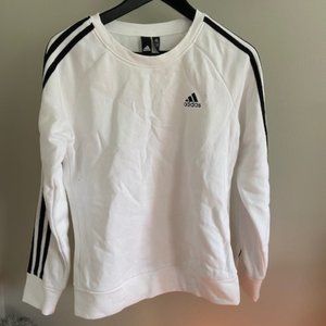 White Adidas Crewneck
